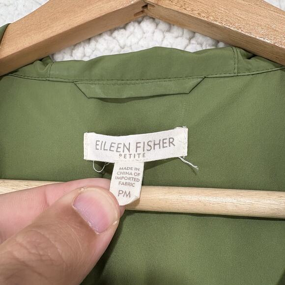 EILEEN FISHER Womens PM Hooded Full Zip Jacket Recycled Polyester Cinch Waist - Picture 2 of 13